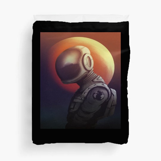 Space astronaut science planets astronomy design Duvet Covers