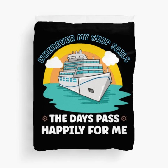 Boating Boat Captain Cruise Ship Cruising Yacht Duvet Covers