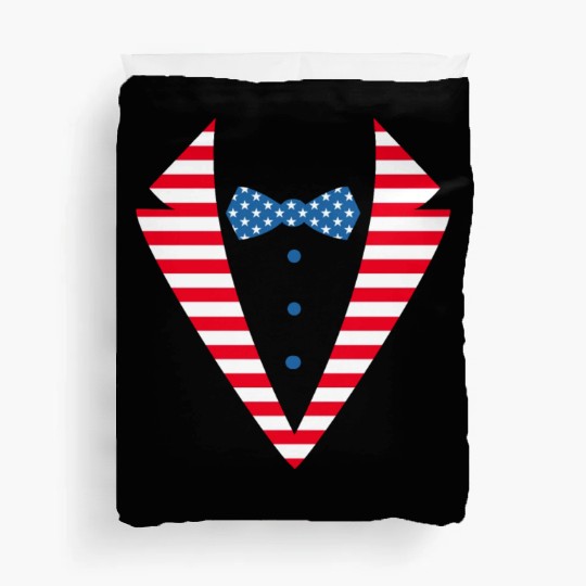 US American Flag Tuxedo Suit Tux 4th Of July Duvet Covers