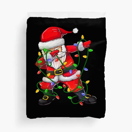 Dabbing Santa Duvet Covers for Boys Girls Christmas Tree