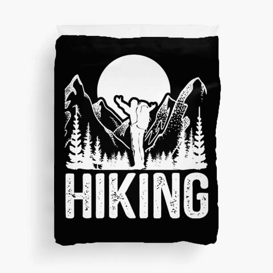 Hiking Go Mountaineering Hiking Tour Hiking Day Duvet Covers