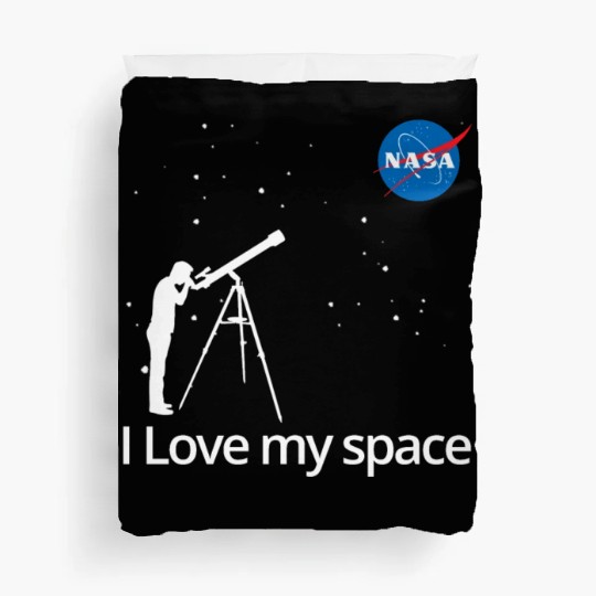 NASA I Love My Space Telescope Galaxy Duvet Covers