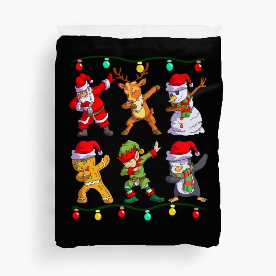 Christmas Dabbing Santa Elf De Friends Xmas Duvet Covers