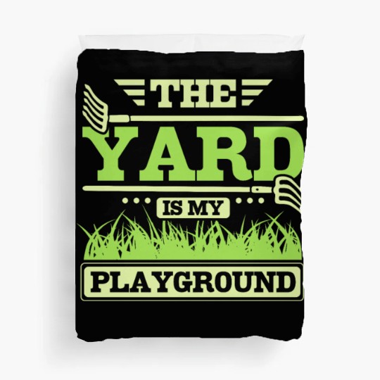 THe yard is my playground Duvet Covers
