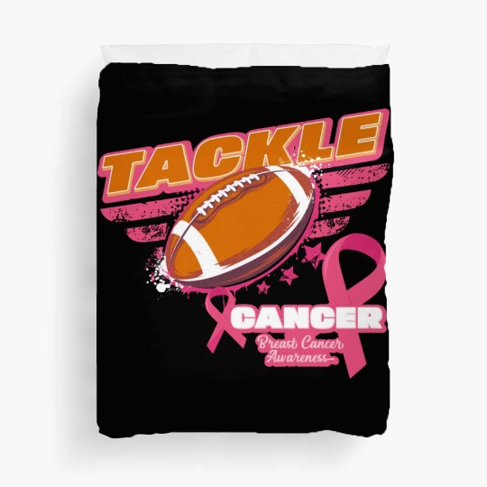 American Football Tackle Breast Cancer Awareness Duvet Covers