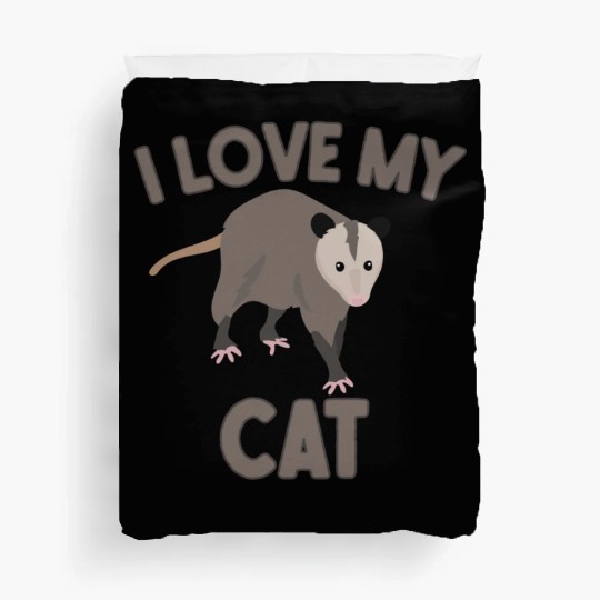 I Love My Cat Possum Duvet Covers