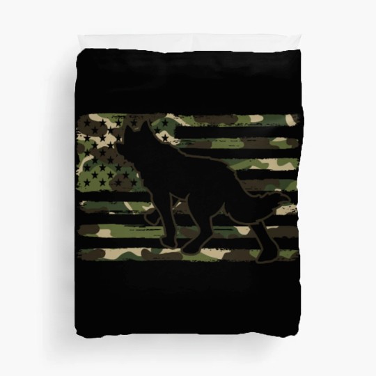 Coyote Hunting Camo American Flag Duvet Covers