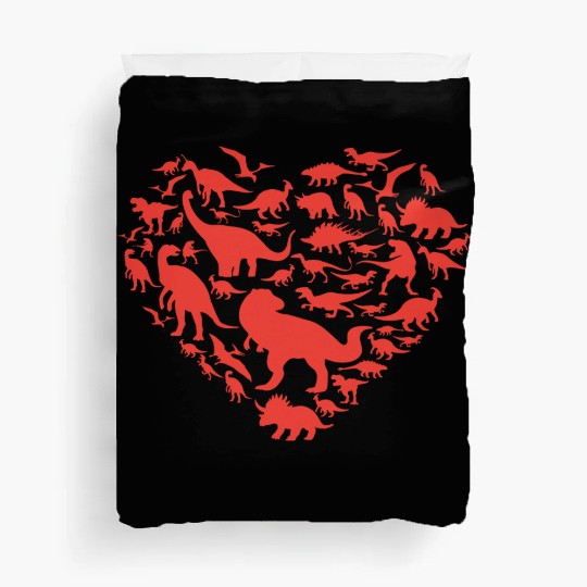 Valentine Dino Lover Clothes Gift for Him Duvet Covers