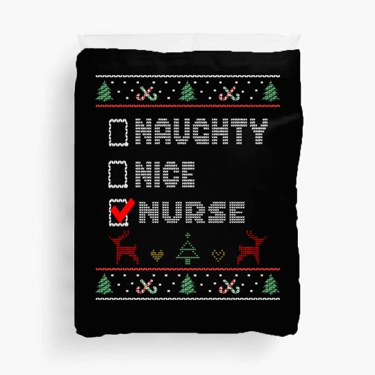 Naughty Nice Nurse, Matching Christmas Group Duvet Covers