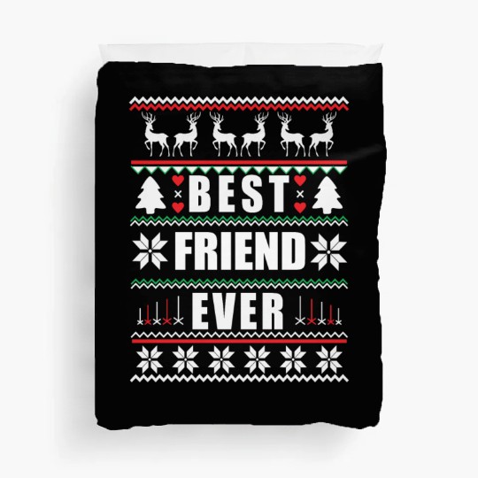 Funny Ugly Christmas Best Friend Ever Duvet Covers