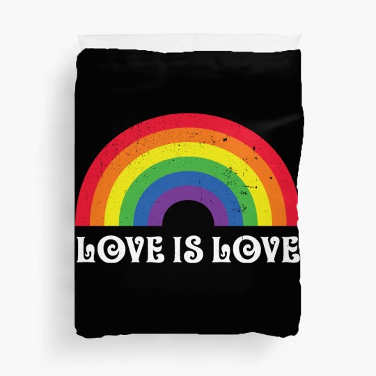 Love Is Love Rainbow Gay Pride Lgbtq Pride Flag Duvet Covers