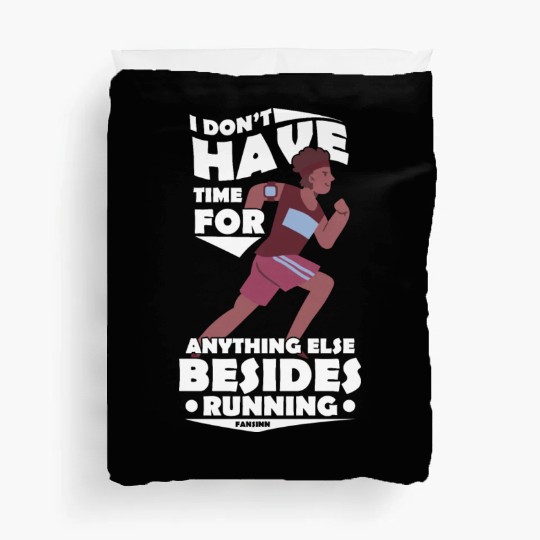 Run jogging sport race training gift Duvet Covers