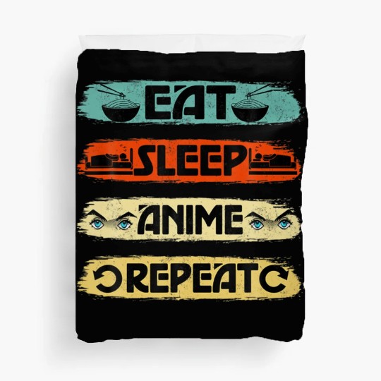 Eat Sleep Anime Repeat Ramen Kawaii Japanese Duvet Covers