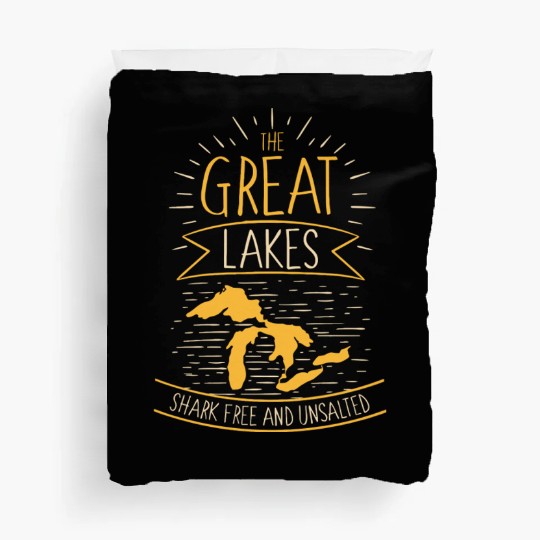 The Great Lakes Shark Free Unsalted Michigan Duvet Covers