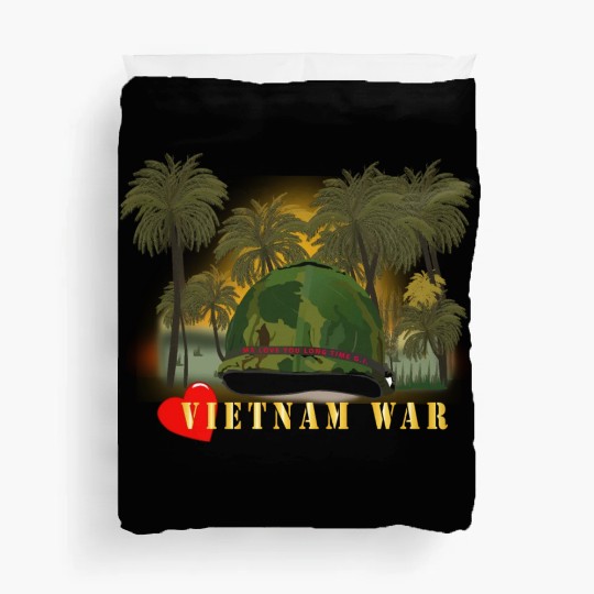 Vietnam Era Helmet Cover - MELOVEYOULONGTIME GI w Duvet Covers