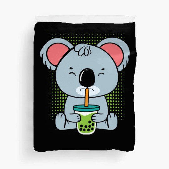 Koala Bubble Tea Foodie Gift Duvet Covers