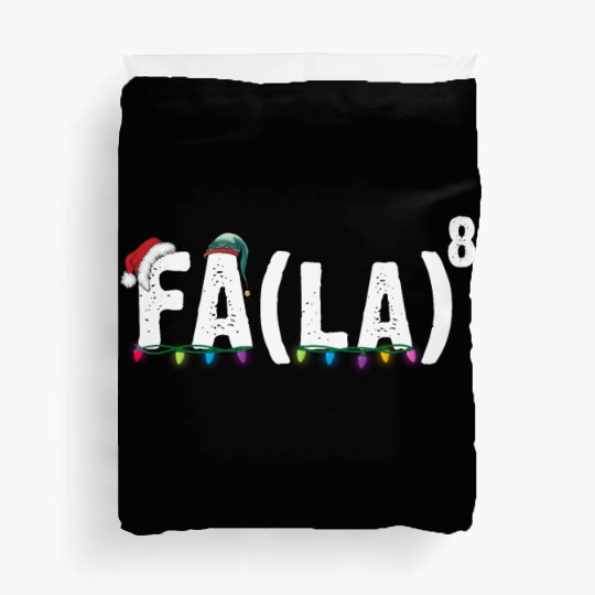 FA (LA)8 Christmas Santa Fa La Math Elf teacher Duvet Covers