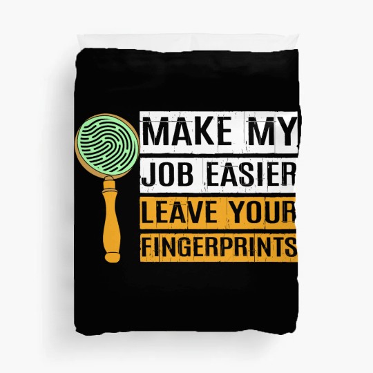 Funny Forensic Science Humor Crime Detective Duvet Covers
