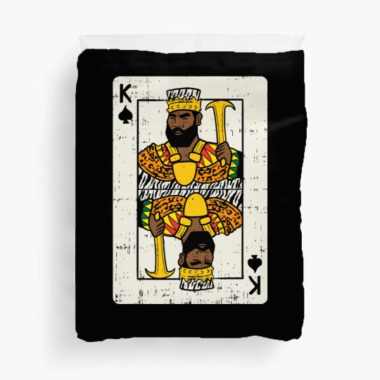 Mens African King Card Black Pride BLM Couple Matc Duvet Covers