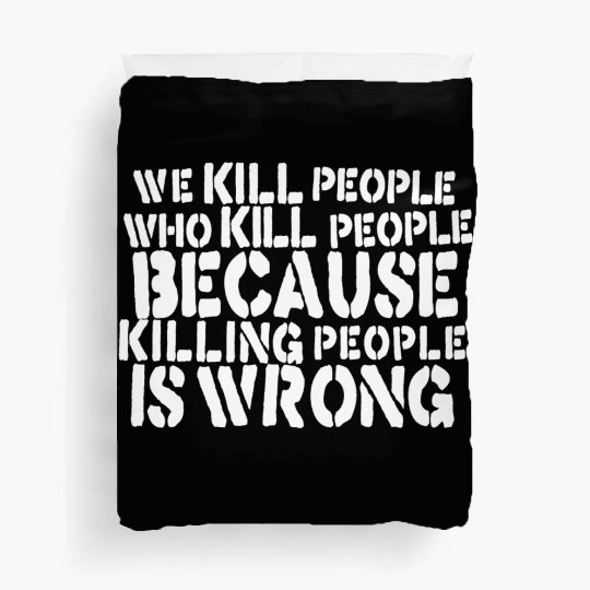 Anti War Saying - Ukraine Russia Peace No Killing Duvet Covers