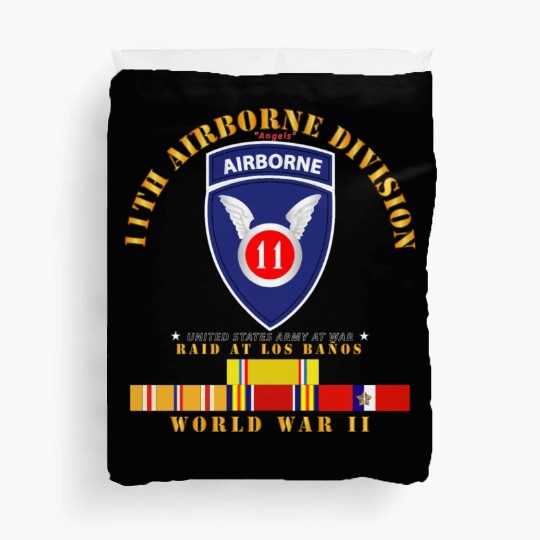 11th Airborne Division Raid at Los Baños WWII wPAC Duvet Covers