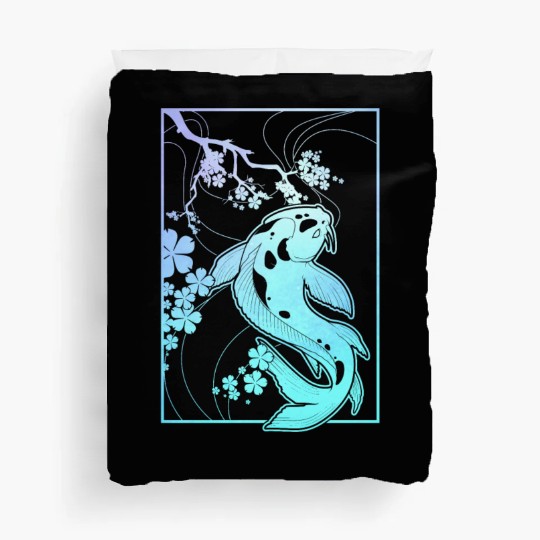 Koi Pastel Goth Cherry Blossom Duvet Covers