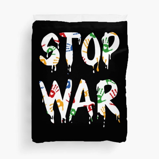 Stand with Ukraine Duvet Covers, Ukraine Anti War Duvet Covers