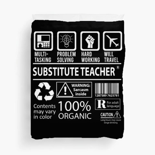 Substitute Teacher Duvet Covers - Multitasking Job Gift