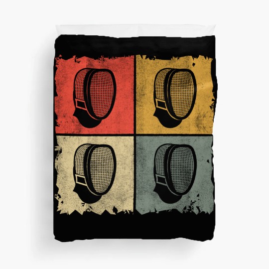 Fencing Masks Fence Vintage Fencer Duvet Covers