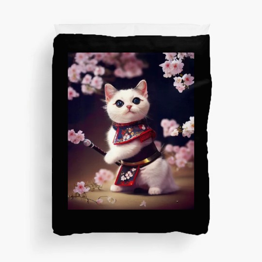 Samurai Cat Duvet Covers