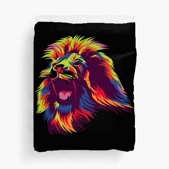 Lion Colorful Duvet Covers