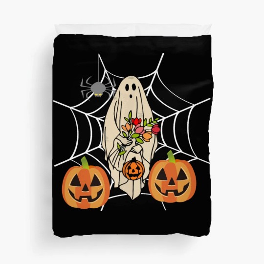 Halloween Costume Floral Ghost Pumpkin SpiderWeb Duvet Covers