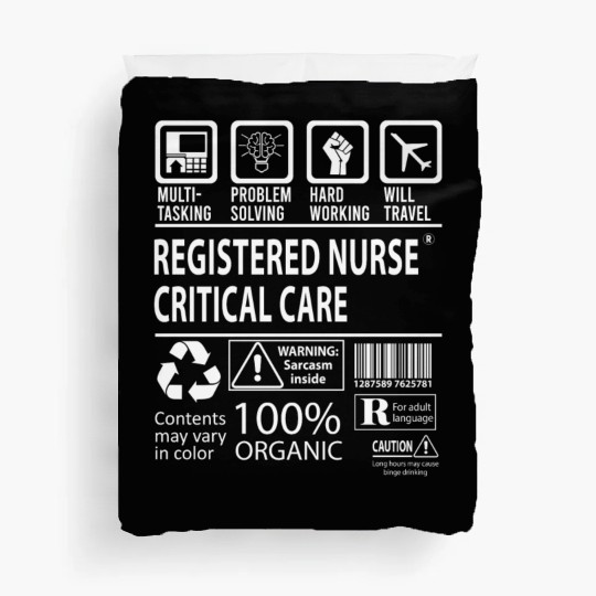 Registered Nurse Critical Care Duvet Covers - Multitask
