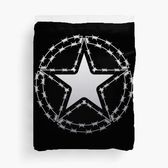 Barbed Wire US Army Star Duvet Covers