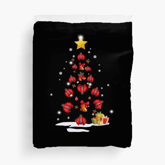 Lady Bug Christmas Tree Lady Bug Xmas Funny Gift Duvet Covers