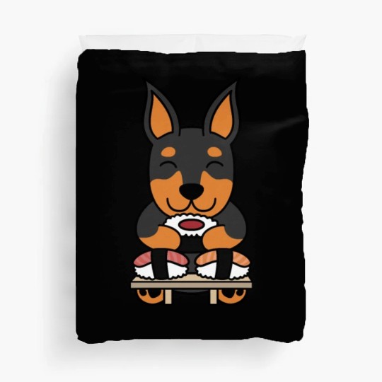 Sushi Lover Doberman Duvet Covers