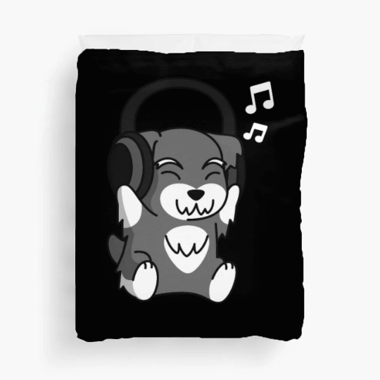 Music Lover Schnauzer Duvet Covers