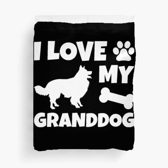 I Love My Granddog Border Collie Duvet Covers