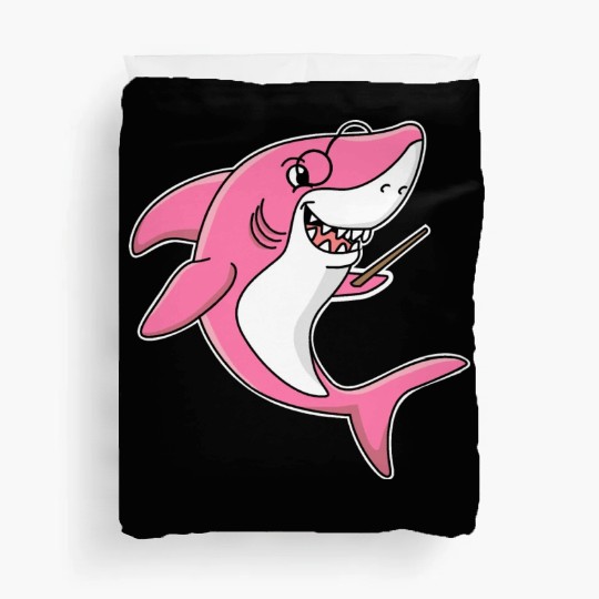 Teacher shark .. school student lessons enrollment Duvet Covers