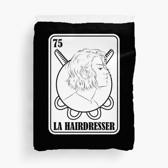 Hairdresser Hairstylist Card Duvet Covers