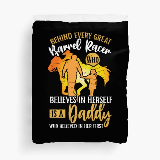 Barrel Racing Dad Rodeo Equestrian Horse Barrel Duvet Covers