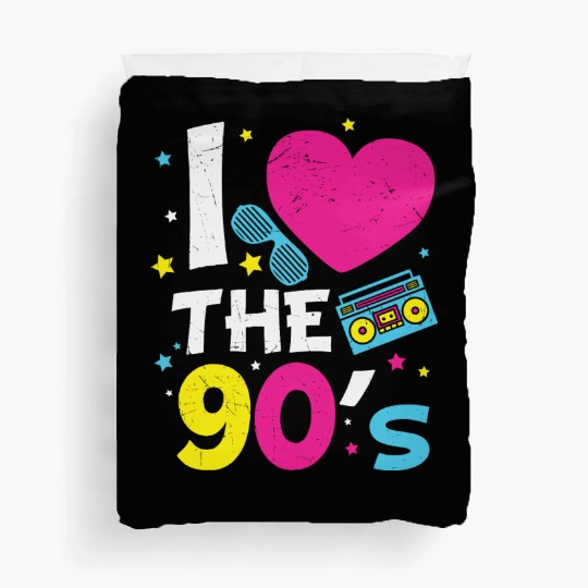 I Love the 90s Radio Cassette Tape Nostalgia Gifts Duvet Covers