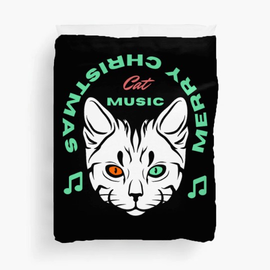 CAT MUSIC New Year 2023 animals Duvet Covers Classic