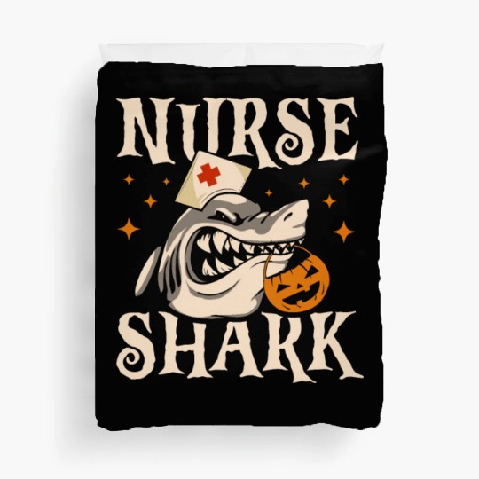 Medical Nurse Shark Trick Or Treat Halloween Party Duvet Covers
