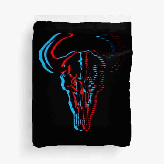 Buffalo skull Duvet Covers