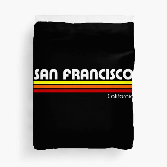 San Francisco California Retro Duvet Covers