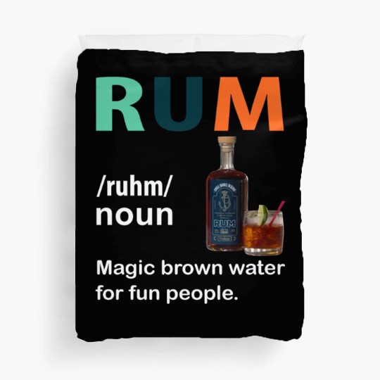 Rum Magic Brown Water For Fun People Funny Vintage Duvet Covers
