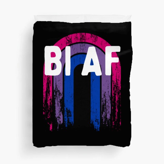 Bi AF Bisexual LGBTQ Bi Pride LGBT Funny Pride Duvet Covers