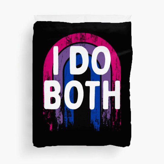 I Do Both Bisexual LGBTQ Bi Pride Pansexual Funny Duvet Covers