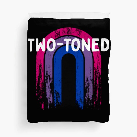 Two-Toned Bisexual LGBTQ Bi Pride Sayings Asexual Duvet Covers